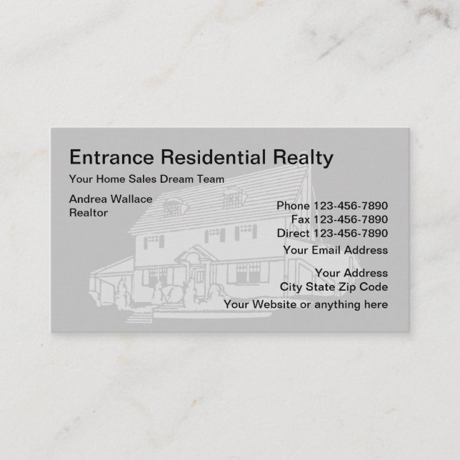 Real Estate Services Business Card (Front)
