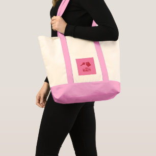 Real Estate Simple Pink Logo Branded Tote Bag