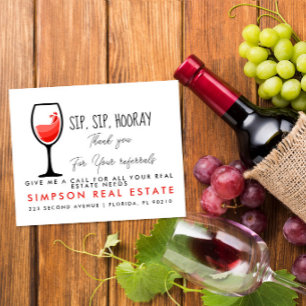 real estate sip sip hooray business marketing flyer