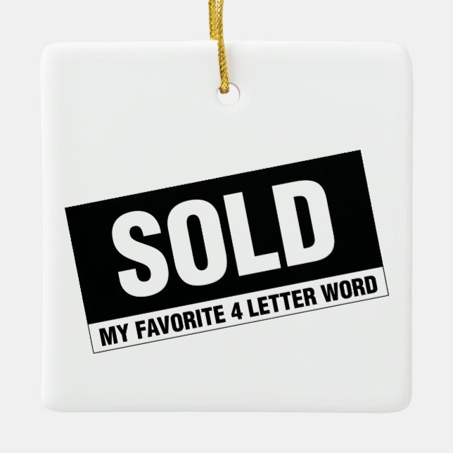 Real Estate Square Ornament (Front)