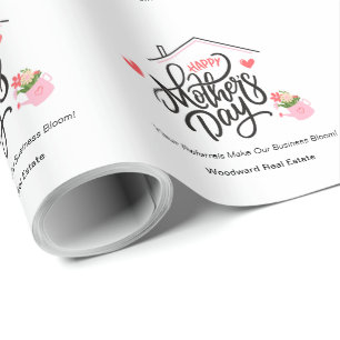 Real Estate Thank You Client   Happy Mother's Day  Wrapping Paper