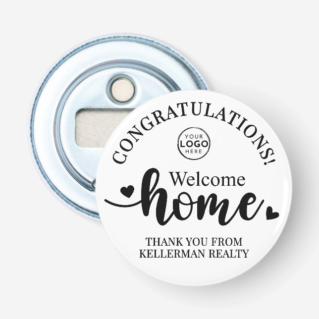 Real Estate Thank You New Home Bottle Opener (Front)