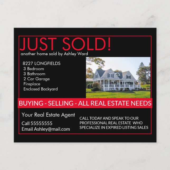 Real estate Trouble selling your home? just sold P Flyer (Front)