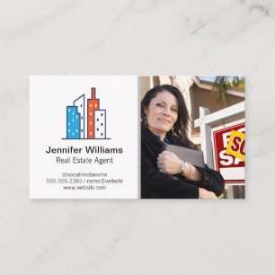 Real Estate Woman Properties Business Card