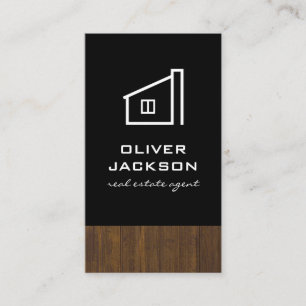 Real Estate / Wood Trim Print Business Card