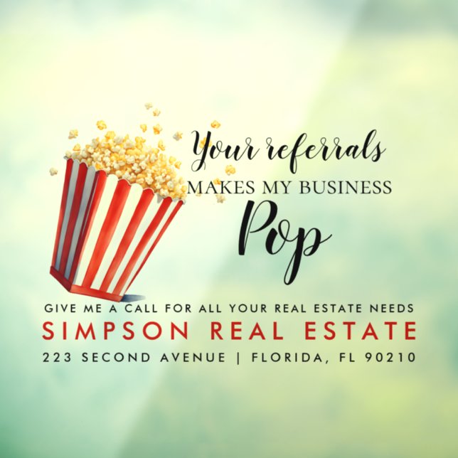 real estate Your Referrals Make My Business sign (Sheet 3)