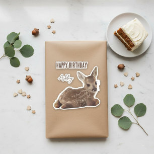 Real Fawn - Custom Birthday Sticker