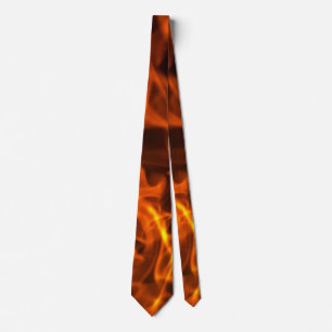 Real Fire Flames Photography Tie