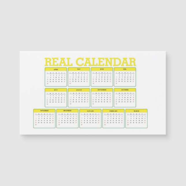 real fixed calendar (Front)