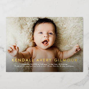 Real Foil Baby Name 2 Custom Photos Birth