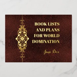 Real Foil Book Lover Funny Reader Gift