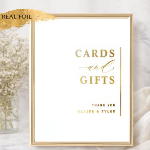 Real Foil Cards and Gifts Minimalist Wedding Sign