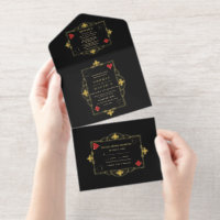 Real Foil Casino Poker Vegas Art Deco Wedding