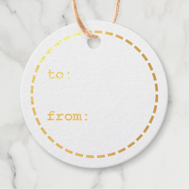 Real Foil Christmas Gifts Favour Tags (Front)