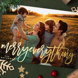 REAL FOIL Christmas Merry Everything Photo