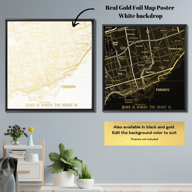 Real Foil Custom MAP GIFT Your City New Home Gift Foil Prints (Creator Uploaded)