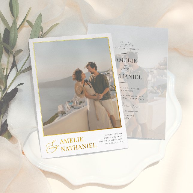 Real Foil | Elegant 2 Engagement Photos Wedding (Creator Uploaded)