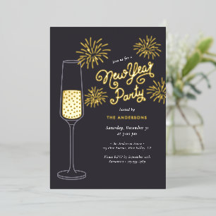 Real Foil Fireworks & Champagne New Year Party