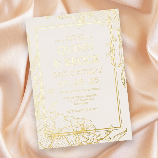 Real Foil Floral Gold Foliage Wedding (Creator Uploaded)