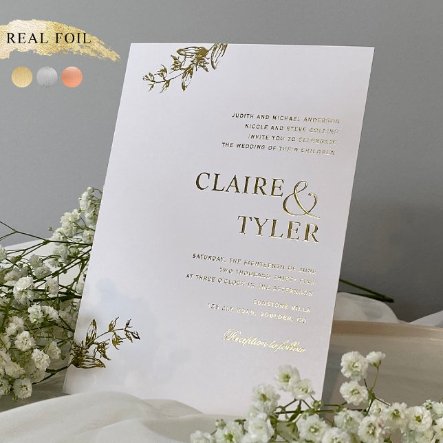 Real Foil Formal and Elegant Typography Wedding (Creator Uploaded)