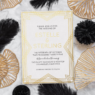 Real Foil Geometric Shape Wedding Photos