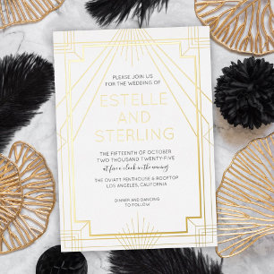 Real Foil Geometric Shape Wedding Photos