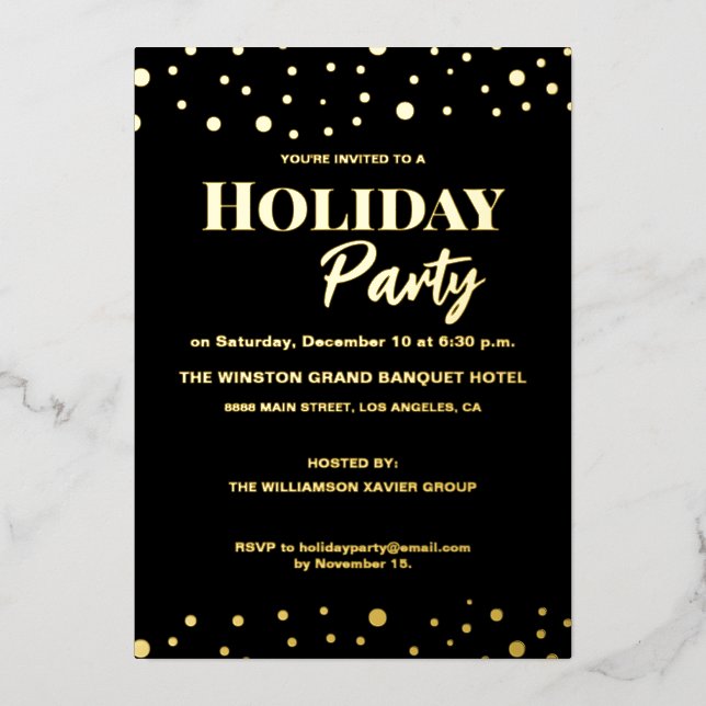 Real Foil Holiday Party Hosted by Corporate  (Front)