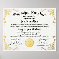 Real foil Home School Graduate Diploma homeschool 
