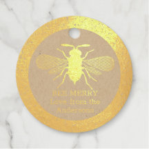 Real Foil Honey BEE Merry Christmas Gifts Favours