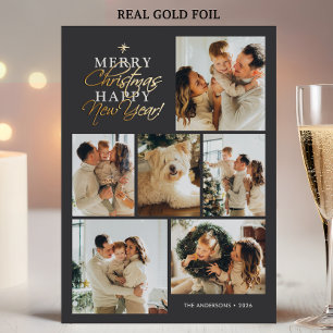 *REAL FOIL* Merry Christmas Photo Collage