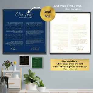 Real Foil Our WEDDING VOWS Newlyweds Mr Mrs Foil P Foil Prints