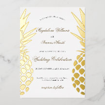 real foil pineapples wedding