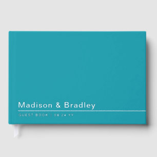 Real Foil Simple Modern Silver Script Wedding Gues Guest Book