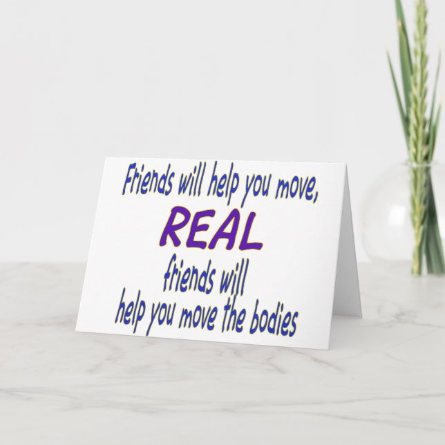 Real friends card (Front)