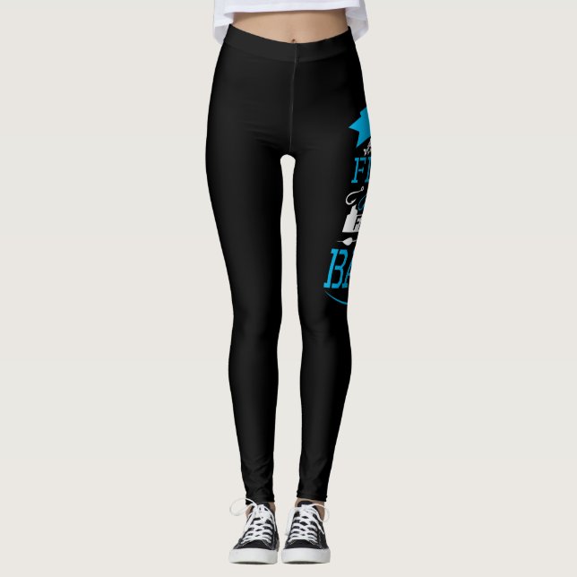 Real Girl Go Fishing For Bass Leggings (Front)