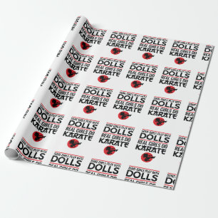 Real Girls Do Karate Cute Women Martial Arts Wrapping Paper