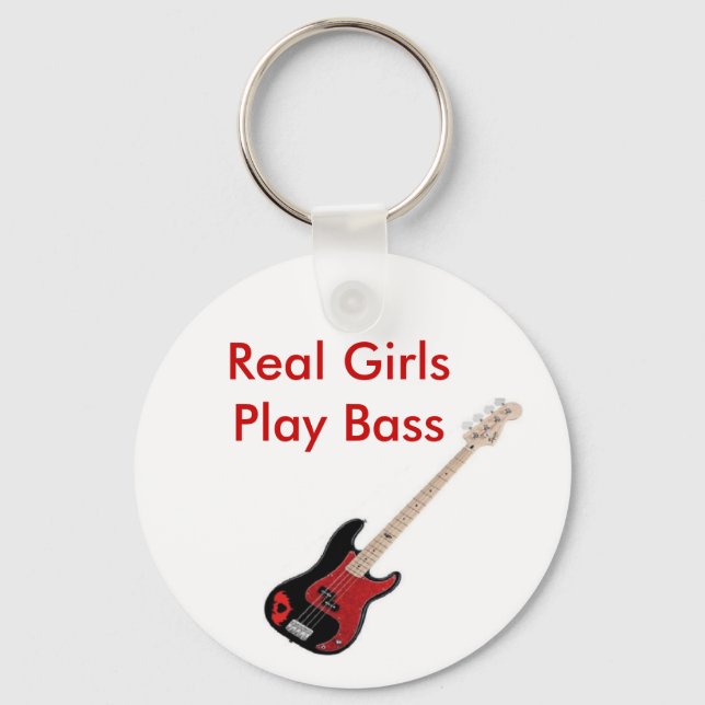 Real Girls Play Bass Key Chain (Front)