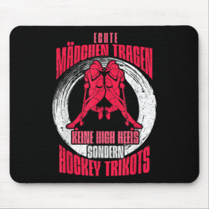 Real Girls Playing Hockey Player Women's Field Hoc Mouse Pad