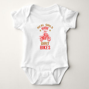 Real Girls Ride Dirt Bikes Funny for Girl Baby Bodysuit