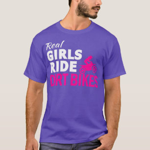 Real Girls Ride Dirt Bikes Motocross Race T-Shirt