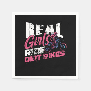 Real Girls Ride Dirt Bikes Motorcycle Motocross Gi Napkin