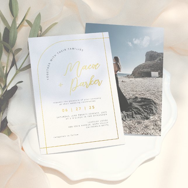 Real Gold Arch Elegant Typography Photo Wedding (Creator Uploaded)