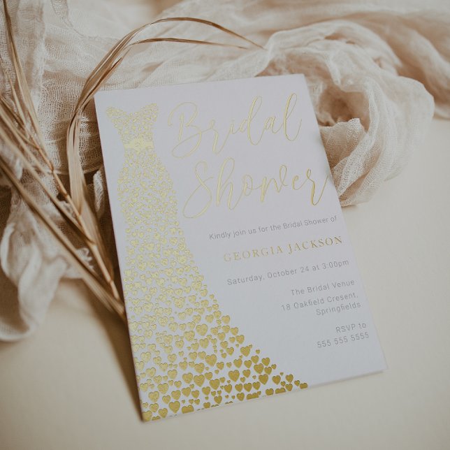 Real Gold Foil Dress Modern Bridal Shower (Creator Uploaded)