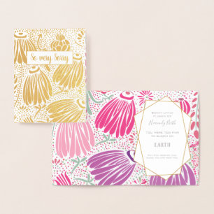 Real Gold Foil Floral Sympathy Miscarriage Card