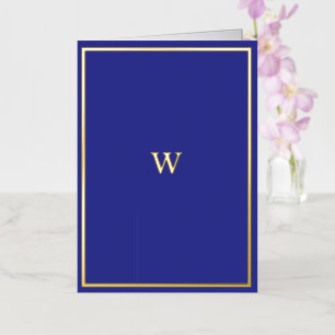 Real Gold Foil Monogram Folded Card