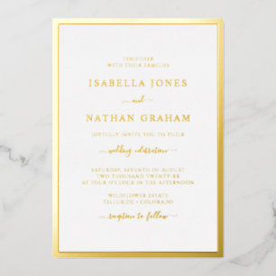 Real Gold Foil Simple Elegant Wedding