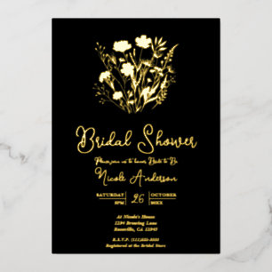 Real Gold Garden Wildflowers Bridal Shower