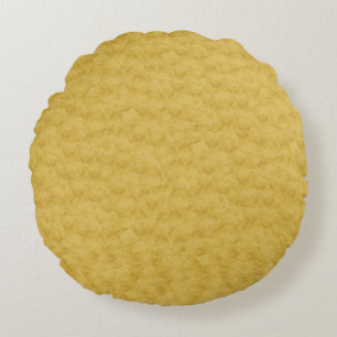 Real Gold Textured Designer Round Pillows