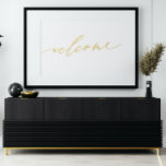 Real Gold | Welcome | Calligraphy Foil Prints<br><div class="desc">Real Gold | Welcome | Calligraphy Foil Prints</div>