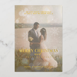 Real Golden Custom Photo Fancy Snowflake